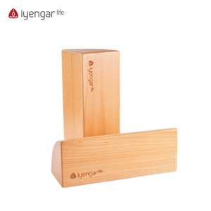 iyengarlife艾扬格瑜伽砖高密度实木四分之一圆砖专业辅助工具