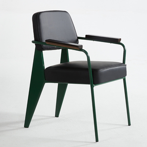 意式餐椅北欧极简铁艺办公咖啡厅酒吧餐厅靠背椅设计师创意扶手椅
