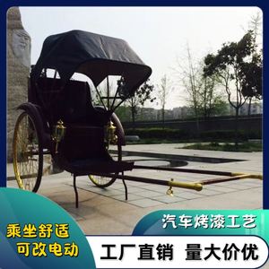 复古式人力黄包车观光老上海剧组可拉道具拉客车三轮车接待仿古