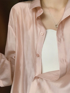 韩系垂感天丝防晒衬衫女夏季薄款高级感超好看衬衣开衫设计感上衣