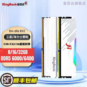 金百达 DDR5台式机内存条银爵刃灯刃黑甲6000/6400/6800/7200超频