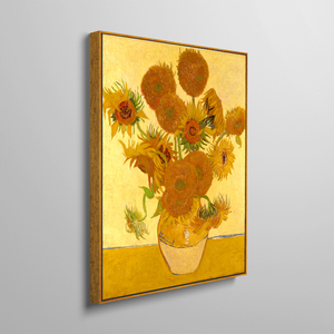 十五朵向日葵梵高印刷喷绘仿制油画客厅卧室玄关挂画花卉装饰画
