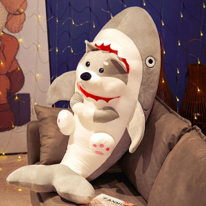宜家玩偶搞笑毛绒玩具沙雕鲨鱼狗布娃娃长条抱枕女生生日礼物公仔