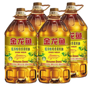 金龙鱼特香菜籽油5L*4/桶非转基因物理压榨低芥酸家用炒菜食用油