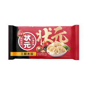 三全状元水饺 三鲜馅口味 速冻饺子 美味方便速食品60只1.02kg/袋