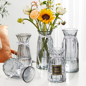 简约欧式创意玻璃花瓶水养富贵竹绿植鲜花干花插花瓶客厅装饰摆件