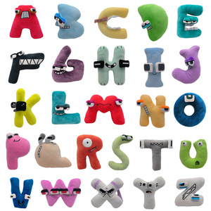 ABCD字母玩具26个英文字母怪玩偶儿童启蒙益智毛绒公仔娃娃抱枕