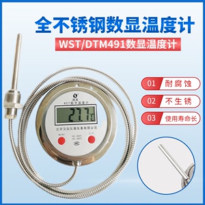 电子数显双金属温度计探头高精度测水温计WST/DTM491工业高温温度