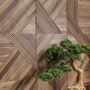 北美黑胡桃木实木线条细木条木格栅格客厅电视玄关背景墙面家装饰
