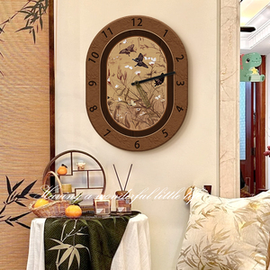中古风美拉德客厅钟表装饰画复古小众高级感卧室艺术餐厅挂墙壁画