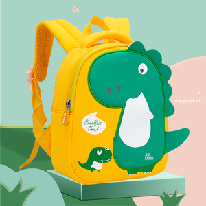 新款幼儿园恐龙书包可爱男女童红黄蓝色1-3-5岁卡通宝宝双肩包