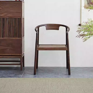 新中式家具黑胡桃木实木圈椅围椅老榆木原木太师椅茶椅主人椅