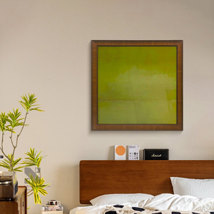 《绿意萌动》中古风客厅装饰画法式高级感卧室挂画绿色复古餐厅画