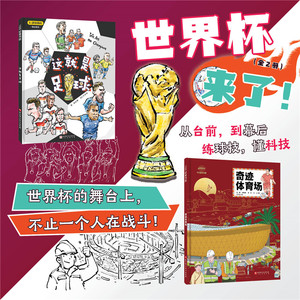 正版童书 世界杯来了全2册，含这就是足球，奇迹体育场 采取独特的双视角，让孩子从世界杯的台前，走到幕后