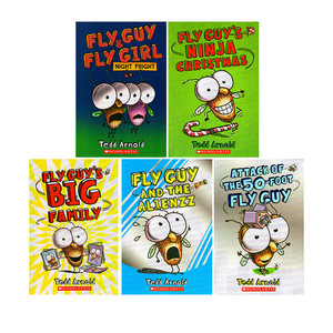 Fly Guy And Buzz 苍蝇小子分级读物16-20 5册合售 全彩英语初级章节桥梁书 儿童趣味读物 中小学生阅读 Tedd Arnold 英文原版绘本