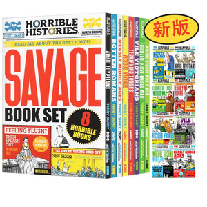 2021年全新版 Horrible Histories 可怕的历史英文原版 8册 插图历史故事书 儿童桥梁章节小说 糟糕的科学系列