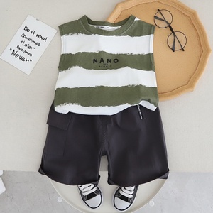 婴儿衣服夏季韩版薄款宽松背心短裤两件套八九个月一岁男宝宝夏装
