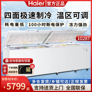 Haier/海尔 BC/BD-1028T大冷柜商用家用大容量商场冷冻冷藏冰柜
