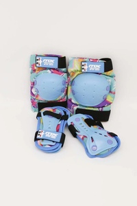 MX儿童轮滑护具滑板车旱冰溜冰鞋平衡车加厚护膝护肘护手六件套装