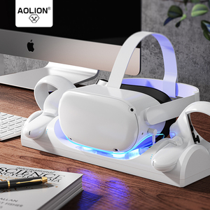 AOLION澳加狮 Oculus quest2 VR眼镜充电支架meta头戴手柄无线磁吸充电底座收纳展示摆放配件