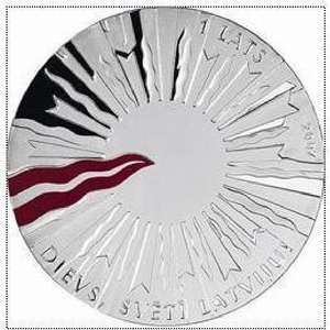 【叁】拉脱维亚2007国家独立国旗精制彩色银币NPGS评级PF69UC分