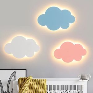 个性云朵壁灯创意简约现代儿童房间床头灯幼儿园教室走廊寝室墙灯