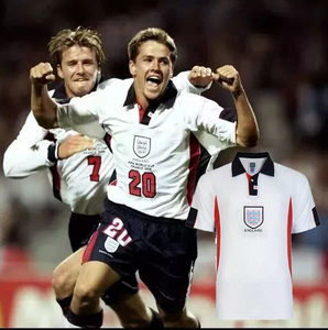 英格兰复古球衣1998世界杯经典怀旧足球服7号贝克汉姆欧文队服男