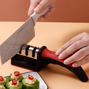 厨房家用磨刀器手动磨刀石钨钢陶瓷金刚石磨刀器手动开刃专用工具