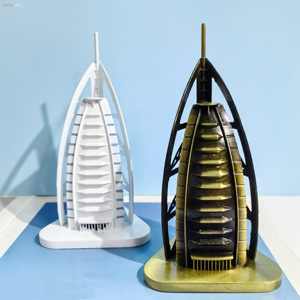 迪拜帆船酒店金属建筑摆件高楼大厦模型阿联酋家居旅游纪念品地