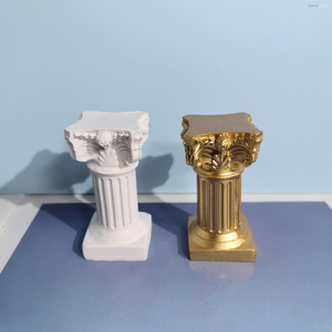 柱子罗马柱装饰品摆件拍摄道具布景场景欧式雅典建筑沙具白色金色