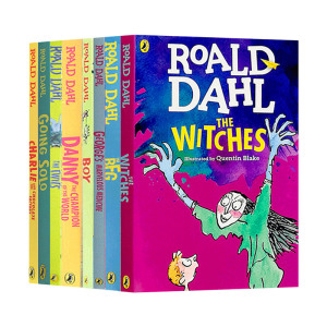 罗尔德达尔童书8册套装 Roald Dahl 英文原版儿童章节桥梁书 查理和巧克力工厂 女巫 好心眼圆梦巨人 英文版中小学生英语读物