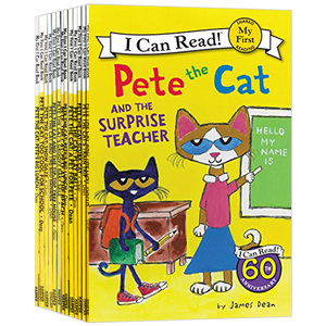 皮特猫英语绘本全套13册 英文原版绘本 Pete the Cat I Can Read 分级阅读读物初阶绘本 儿童启蒙图画故事全英语版进口书籍第一辑