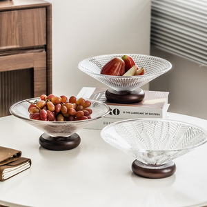 精致高级感玻璃水果盘家用客厅茶几轻奢中式自助餐台水果展示摆盘