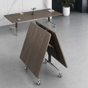 折叠会议桌培训桌椅组合办公长条桌可移动拼接伸缩多功能折叠书桌