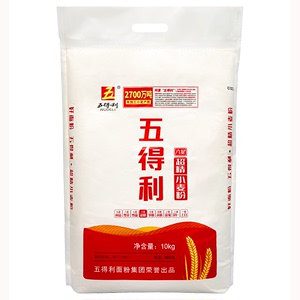五得利六星超精小麦面粉5kg厨房家用制作馒头包子水饺皮面条5kg