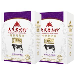 【两盒装】大庆老奶粉_产地直发锌铁钙 盒装400g(25g*16独立小袋)