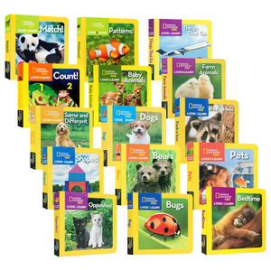 美国国家地理看与学系列 15册 英文原版 National Geographic Kids Look and Learn 儿童动物百科认知纸板书