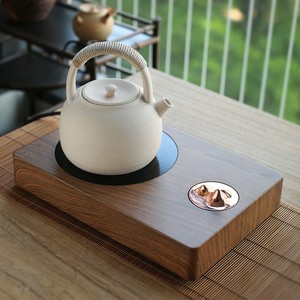 手工日本白泥提梁煮茶壶  炭炉陶土砂铫普洱煮茶器 电陶炉烧水壶