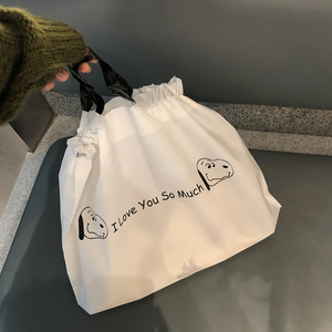 抽绳服装店购物袋子打包衣服用束口手提袋批发礼品包装塑料袋定制