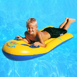 儿童游泳圈加厚充气冲浪板浮排把手浮板滑水板幼儿园泡沫之夏飞艇