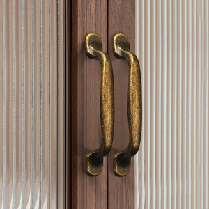 新中古风家具拉手衣柜橱柜门把手滚镀仿古铜做旧单孔老式现代意式