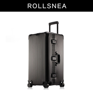 ROLLSNEA超大容量加厚版抗摔铝镁合金拉杆箱万向轮出国托运旅行箱
