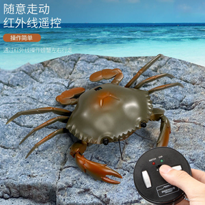 仿真遥控螃蟹整蛊电动大闸蟹模型儿童吓人玩具减压神器恶搞礼物