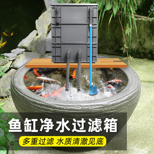 鱼缸过滤箱周转箱水循环系统上置滴流盒室内外水池龟缸鱼池净水箱