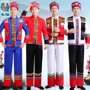 少数民族服装广西三月三壮族演出服苗族瑶族侗族舞蹈服土家族男装