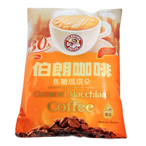 台湾伯朗咖啡 焦糖玛奇朵即溶三合一速溶咖咖啡粉450g/30入繁体版