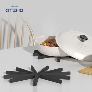 创意色耐高温锅架隔热垫餐垫沥水垫木质锅垫可折叠厨房餐桌隔桌垫