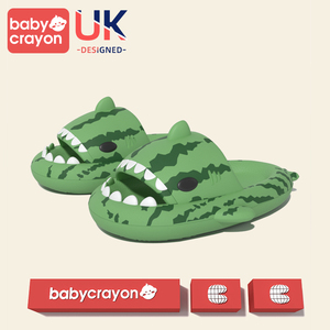 英国babycrayon儿童拖鞋男童2023新款鲨鱼小孩凉拖鞋大童女孩
