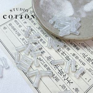 Cotton【透竹】新中式国风琉璃竹节仿玉石玻璃散珠串珠DIY材料
