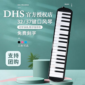 DHS口风琴吹管乐器小学生用儿童初学者初中生口吹琴37键蓝色【高